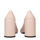 Pink Leather High Heel Pumps