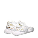 Weiße Stoff Chunky Sneakers