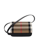 Beige Stoff-Clutch-Tasche