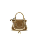 Bolso de cuero beige