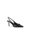 Décolleté con tacco alto in pelle nera