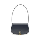 Borsa a tracolla in pelle di vitello blu Bos Taurus