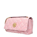 Bolsa de Ombro de Tecido Rosa