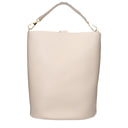 Beige Lederhandtasche