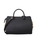 Schwarze Lederhandtasche