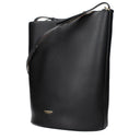 Schwarze Lederhandtasche