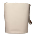 Beige Lederhandtasche