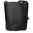 Schwarze Lederhandtasche
