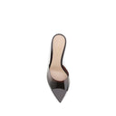 Bordeaux Polyurethane Stiletto Heel Sandals