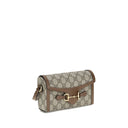 Brown Polyethylene Shoulder Bag
