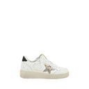 White Calf Leather Bos Taurus Low Top Sneakers