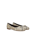 Beige Ziegenleder Ballerinas