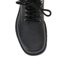 Botas de Couro Preto com Cadarço