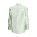 Green Silk Pattern Shirt