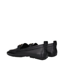 Black Leather Slip-On Loafers