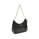 Black Recycled Polyamide Shoulder Bag