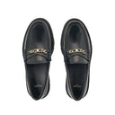 Black Calfskin Slip-On Loafers