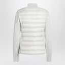 Cardigan bianco imbottito con zip Moncler