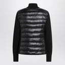 Cardigan nero imbottito con zip Moncler