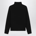 Moncler Black wool and cashmere turtleneck sweater