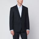 Giacca monopetto blu in misto lana Lardini