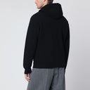 Lardini Schwarze Woll- und Kaschmir-Kapuzenstrickjacke