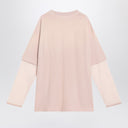 Camiseta de capas rosa violeta de Acne Studios con estampado