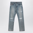 AMIRI Straight jeans with rips Antique Indigo