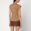 Camiseta Assimétrica Nayda ISABEL MARANT com estampa ocre