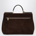 Dolce & Gabbana Dolce&Gabbana Ebony brown suede large bag My Sicily