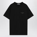 ジバンシィ ブラック コットン Tシャツ ロゴ入り