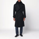 Cappotto nero con cintura Tagliatore Borns