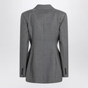 Giacca doppiopetto in lana grigia Givenchy