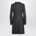 Tagliatore schwarz/weiß Wollmischung einreihiger Mantel