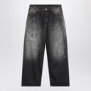 Acne Studios schwarze Jeans mit Used-Effekt