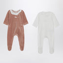 Комплект из 2 хлопковых слипов Chloé белого и бежевого цвета