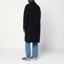 Harris Wharf London Navy blue single-breasted wool coat