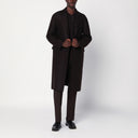 Harris Wharf London Brown single-breasted wool coat