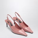 Dolce & Gabbana Dolce&Gabbana Slingback rosa de couro com decote