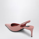 Dolce & Gabbana Dolce&Gabbana Slingback rosa de couro com decote