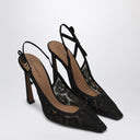 Dolce & Gabbana Dolce&Gabbana Black lace slingback with rhinestones