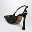 Dolce & Gabbana Dolce&Gabbana slingback preto de renda com strass