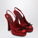 Dolce & Gabbana Dolce&Gabbana slingback alto in raso rosso