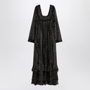 Chloé Maxi black dress with lightweight silk ruffles