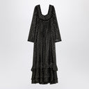 Chloé Maxi black dress with lightweight silk ruffles