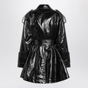 Chloé Short black coated linen trench