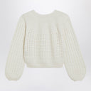 Cardigan in lana e cashmere color latte Chloé