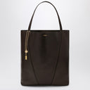 Grande bolsa tote Chloé Spin marrom escura