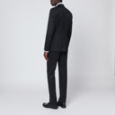 Traje negro de lana con solapa sencilla de Lardini