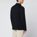 Chaqueta cruzada de punto de lana negra Lardini